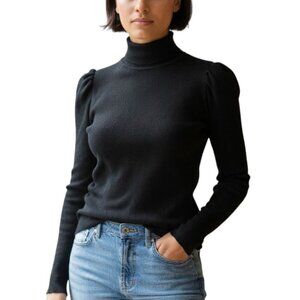 Emilio Pucci Sweater Virgin Wool Black Turtleneck Italy